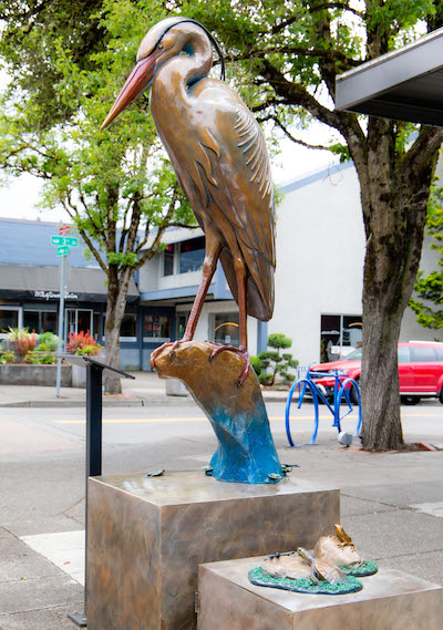 Blue Heron Sculpture